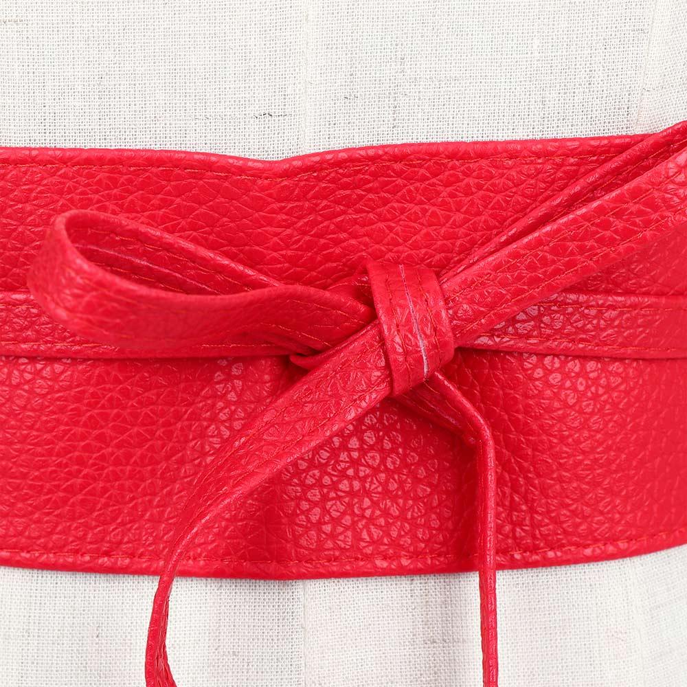 Cummerbunds Dress Belt Wide Self Tie Wrap Around Waist Band Elegant Bow Belt Ladies  Girls Belt