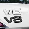 3D металлические наклейки с логотипом V6 V8 для автомобиля, универсальные наклейки для экстерьера, защита от царапин для задней двери багажника, автомобильные аксессуары