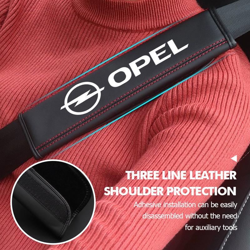 ulbn3 Car Seat Belt Shoulder Protector Strap Pad Interior Accessories For Opel Insignia Astra G J F K Vectra C H Corsa C B D Omega