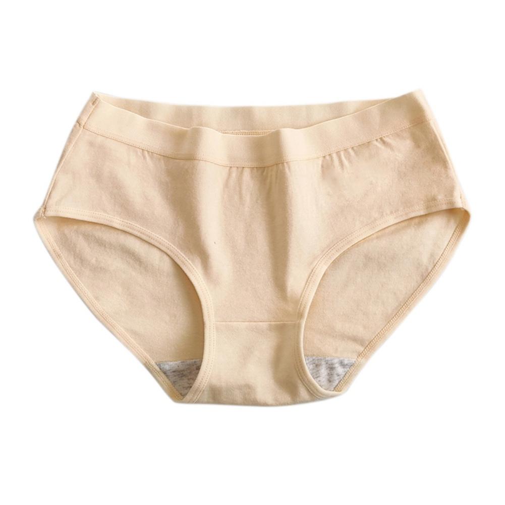 Ladies Solid Color Wrap Hip Panties Mid-rise Triangle Cotton Panties