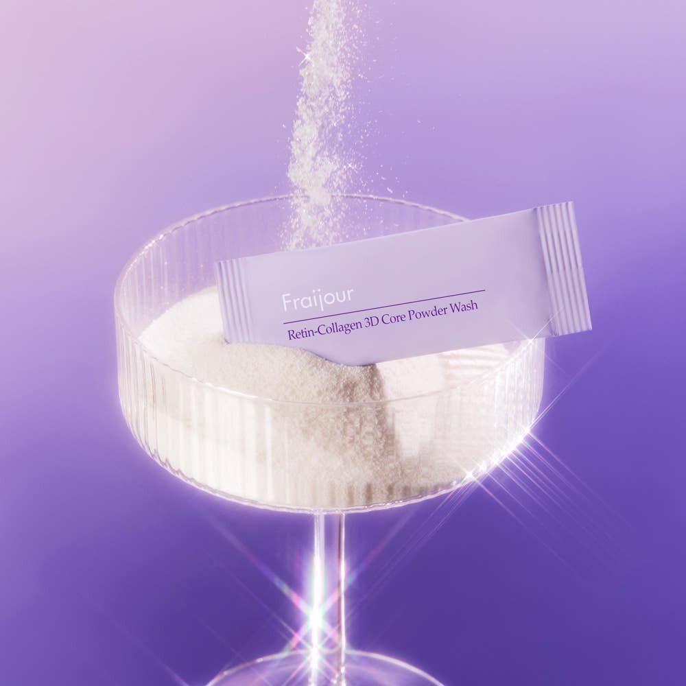 Fraijour Retin-Collagen 3D Core Powder Wash Firming Cleansing 1g x 30ea Facial Cleanser Face Wash