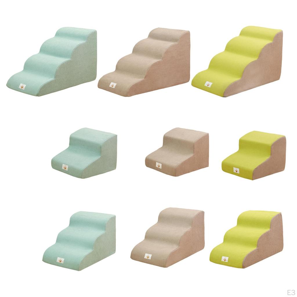 Лестница для собак, наклон 35 градусов, ступеньки для домашних животных, для внутреннего использования, портативная, с мягким нескользящим дном, легкая, моющаяся