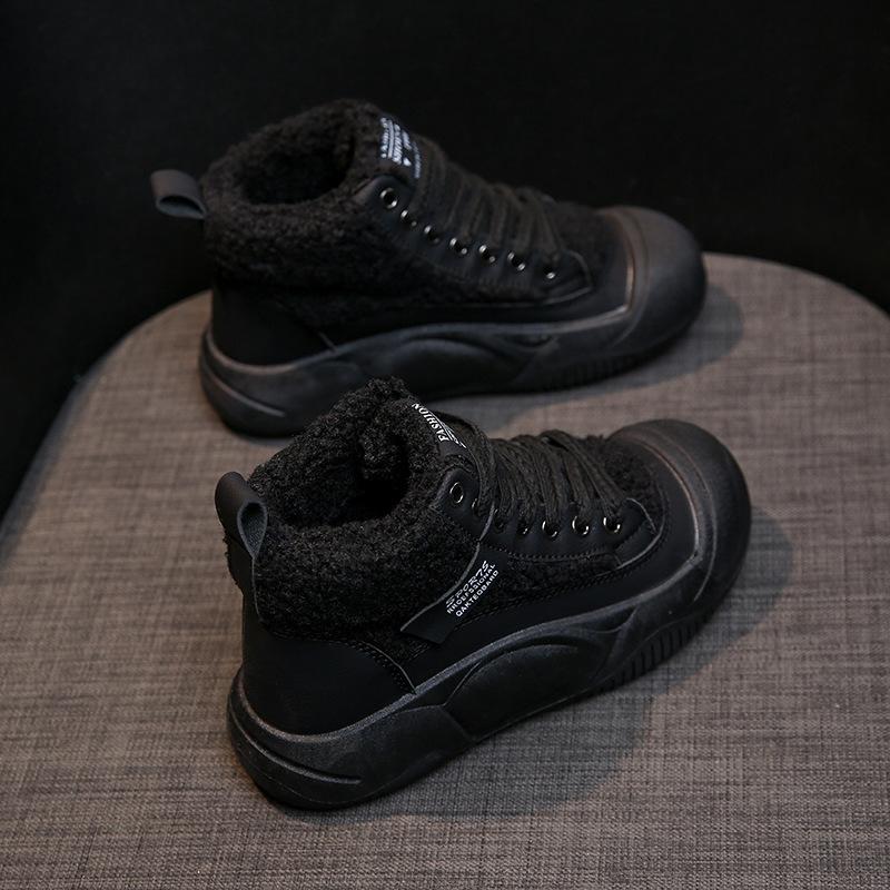 Новые осенне-зимние белые туфли из овечьей шерсти на флисовой подкладке, женская теплая спортивная хлопковая обувь для отдыха, женская обувь