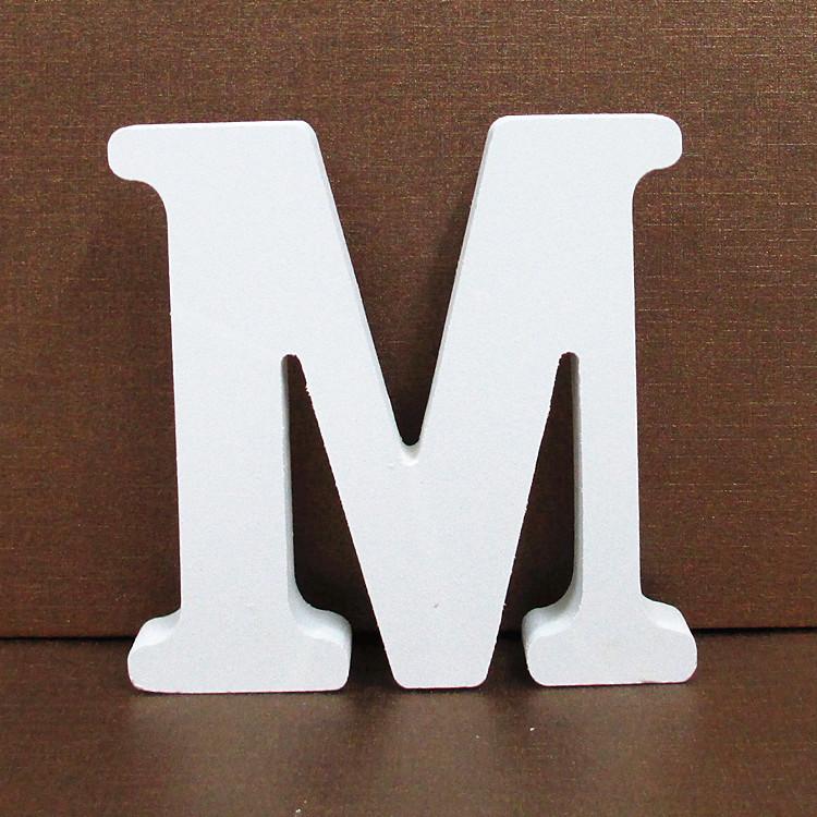 White Wooden Letter & Number Ornaments Home Wedding Decor Photo Shooting Props