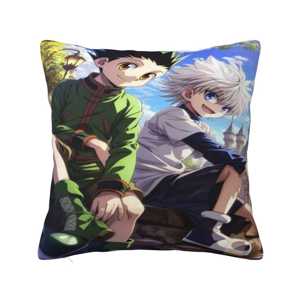 Y2K Bed Hxh Gon And Killua Hunterdecor Pillowcase Stuff Pillow Covers Zippered Multiple Sizes
