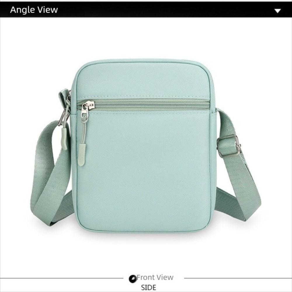 Casual Oxford Cloth Shoulder Bag Solid Color Adjustable Mobile Phone Bag Multiple Compartments Mini Women's Bag