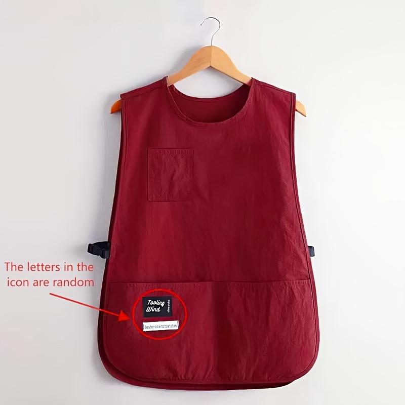 Фартук жилетного типа с двумя глубокими карманами, подходит для использования на кухне, при готовке, рисовании, в саду, в офисе, в зоомагазинах, в кофейнях