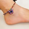 Colourful Butterfly Pendant Anklet for Women Beach Foot Jewelry Bracelet Fashion Party Jewelry