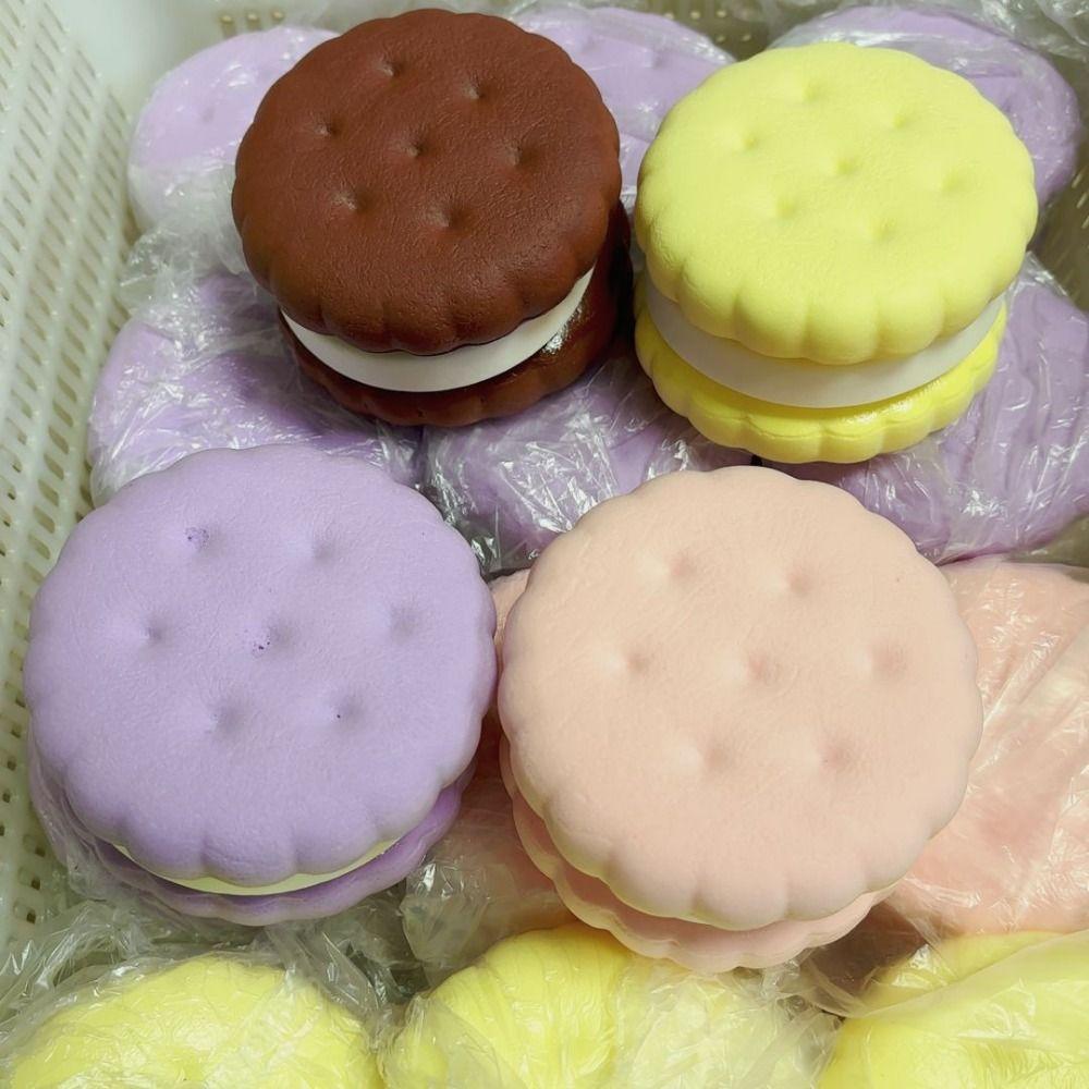 Soft Texture Slow Rebound Cake Toy Portable Squeeze Toy Squishy Toy Simulated Cake Educational Toy