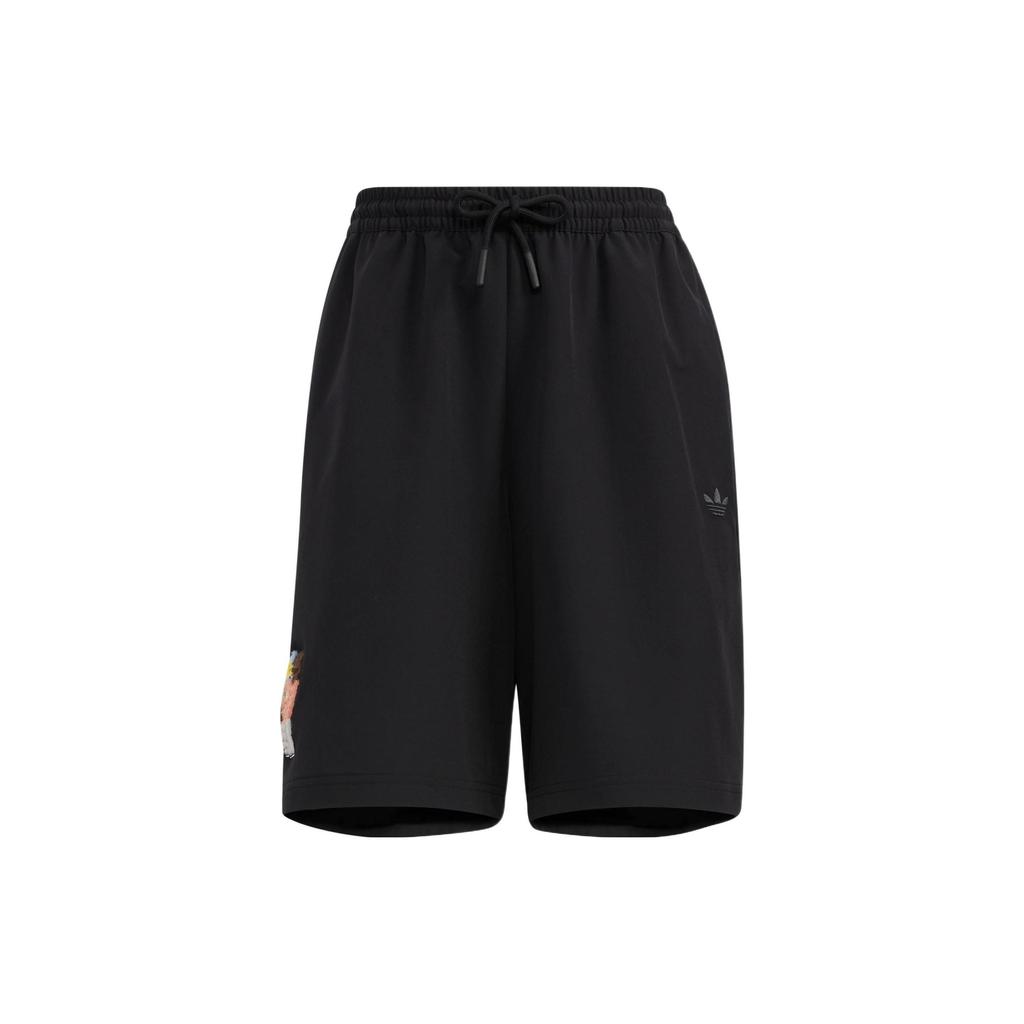 Adidas Originals Trefoil Solid Track Shorts Women Bottoms Black HR3477