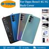 Задняя крышка для Oppo Reno 5 4G 5G, задняя крышка аккумулятора, корпус, задняя панель с объективом камеры, ремонт, замена