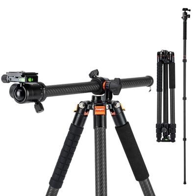 Штатив Fotopro Carbon Fiber 160 см для горизонтальной фотосъемки, шаровая головка на 360 градусов с быстросъемной площадкой для цифровой зеркальной фотокамеры, максимальная нагрузка 10 кг, черный
