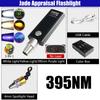 4in1 LED UV Flashlight with 4 Light Sources 365/395nm/White/Yellow Mini Ultraviolet Torch Professional Jade Identification Light