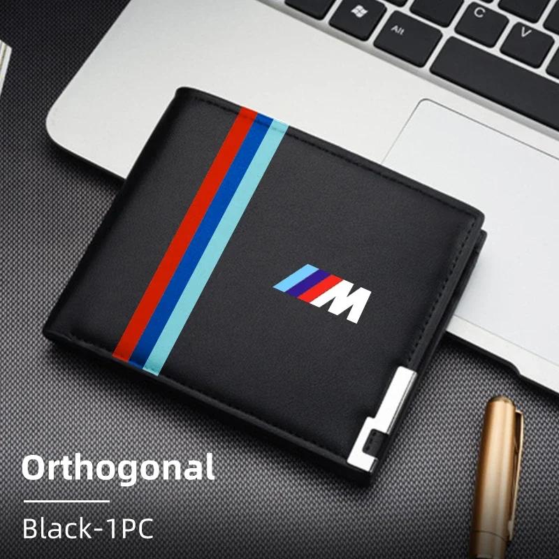 BAGE7 Car Sticker Hot For BMW Men Leather Wallet Slim License Bank Card Storage Purse Car Accessories For BMW M X1 X3 X5 X6 X7 E30 E90
