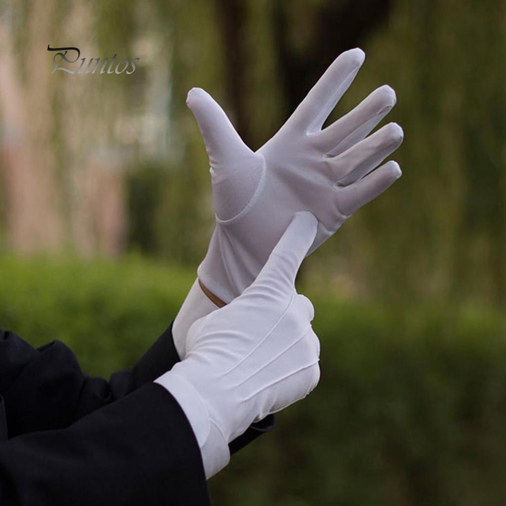 Белые перчатки для смокинга