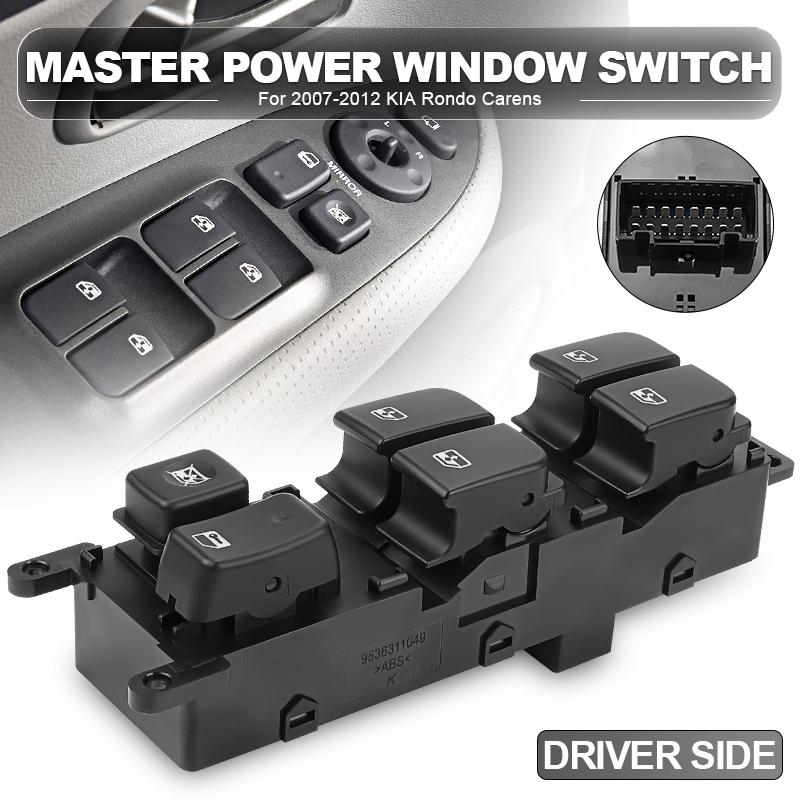 93571-1D200 Front Master Main Power Window Switch For KIA Rondo Carens 2007 2008 2009 2010 2011 2012 935711D200 935701D301 Black