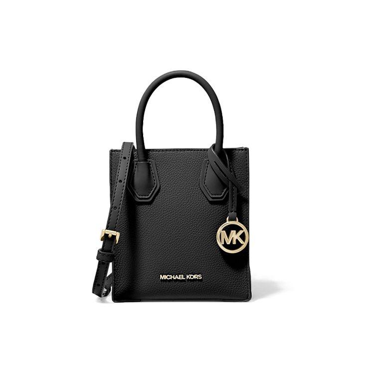 Michael Kors Mercer Classic Французская Сумка-аккордеон для Поездок Crossbody Наплечная Сумка Кожаная Сумка-тоут Мини Женские Сумки Черный 35S1GM9T0L-001