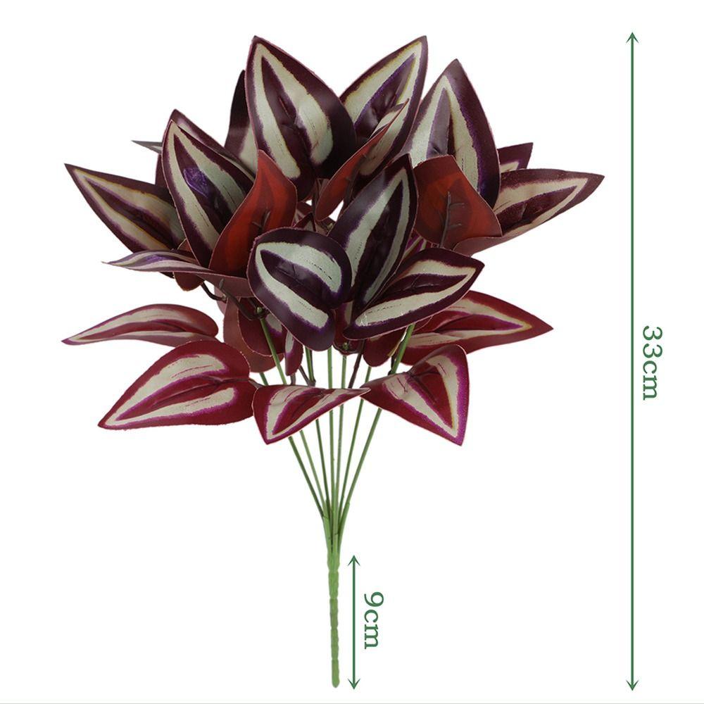 7 Голов Искусственные Листья Зеленого Растения Большое Искусственное Растение Украшение для Офисного Стола