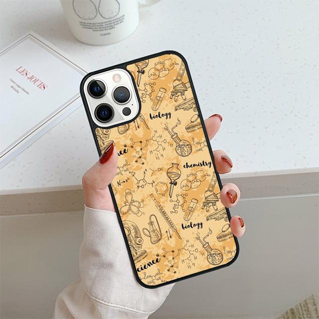 Винтажный Бесшовный Чехол для Телефона Химическая Лаборатория Для iPhone 17 Air 13 12 Чехол Для Apple 14 15 16 Pro Max Plus SE