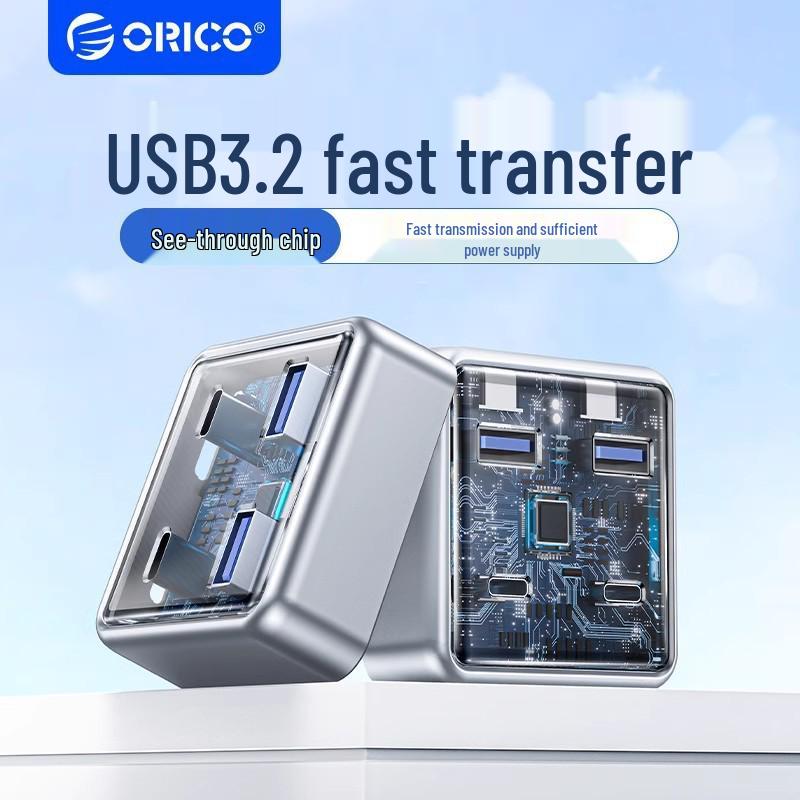 Многопортовый концентратор быстрой зарядки Orico MH4UC с прямым подключением и поддержкой U-дисков для настольного компьютера, ноутбука и планшета, порт TC.
