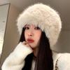 Temperament Winter Fisherman Hat Warmer Anti-cold Basin Cap Thickened Plush Bucket Hat  Shopping