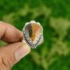 Gift For Her 925 Silver Natural Bauxite Gemstone Stackable Adjustable Ring