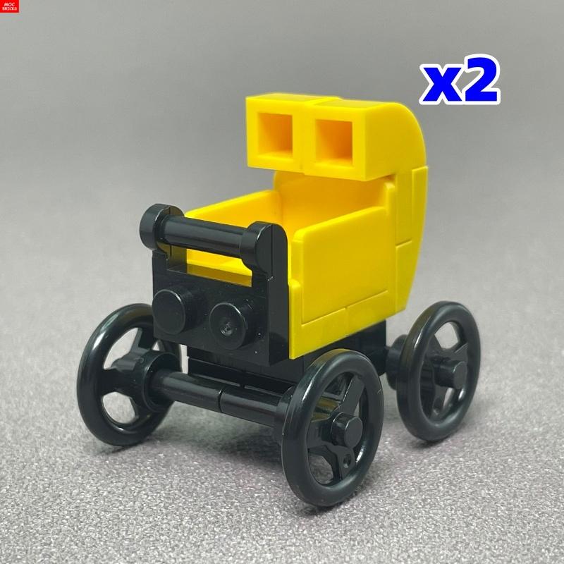 MOC Кубики Детская коляска люлька для младенцев подставка для бутылочки Обучающие Строительные Блоки Игрушки для Детей Девочек Подарок