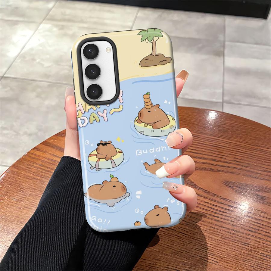 Чехол для телефона Капибара Принимает ванну для Samsung Galaxy S25 A26 S23 A36 A16 A56 S20 FE S23Ultra S24 Ultra S25Ultra Мягкий чехол Capa