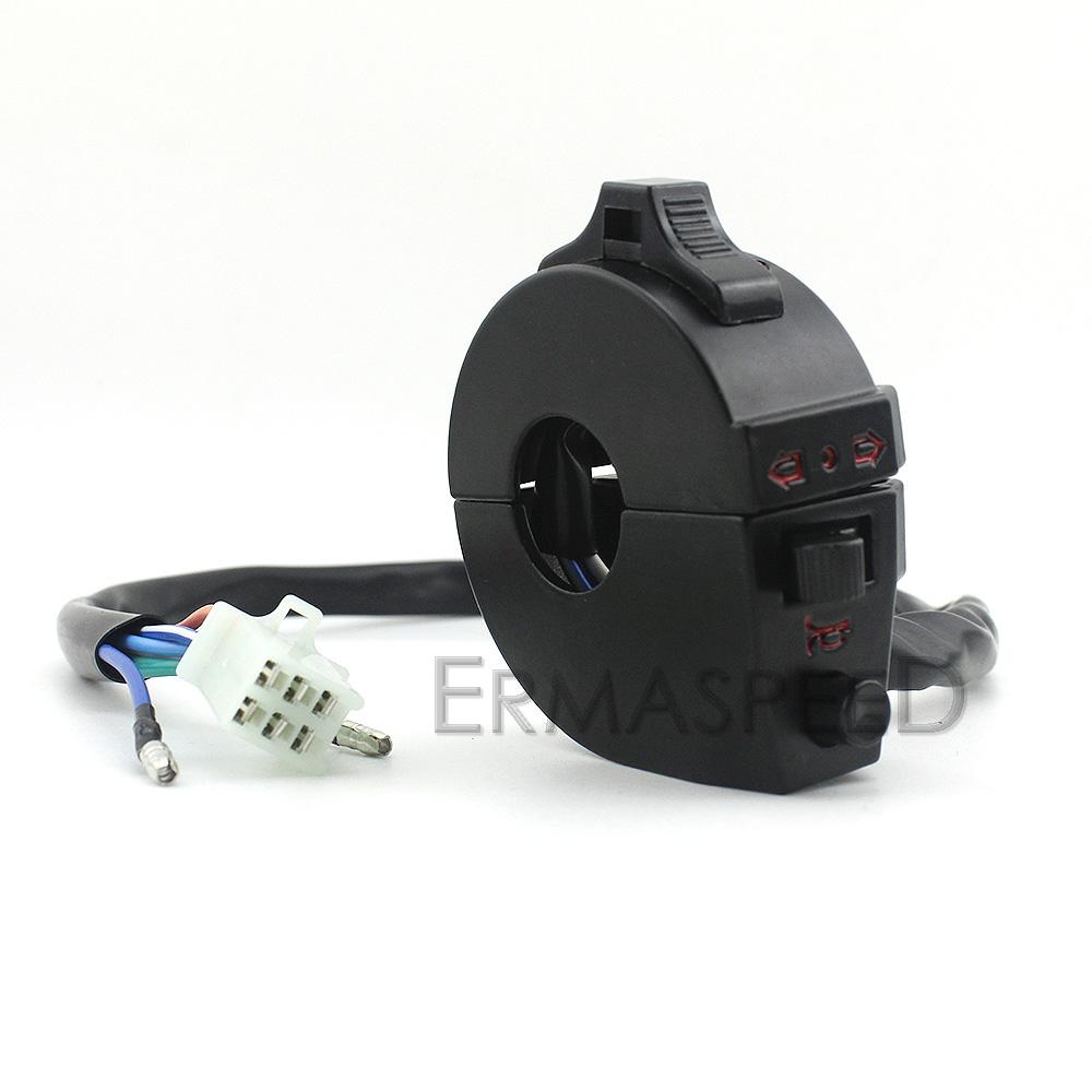 Универсальный переключатель света для мотоцикла, 22-25 см, аксессуары для мотоциклов дальнего/ближнего света, алюминиевый переключатель на руль для уличного мотоцикла