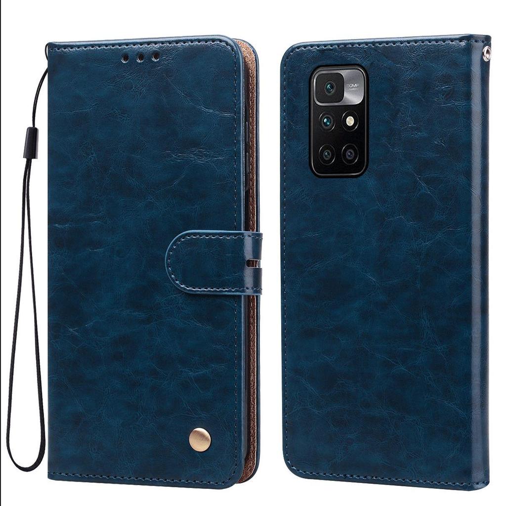 Винтажный чехол-бумажник с текстурой Crazy Horse из ПУ-кожи для Xiaomi Redmi 10, 10 2022, с держателем для карт, подставкой, противоударный защитный чехол
