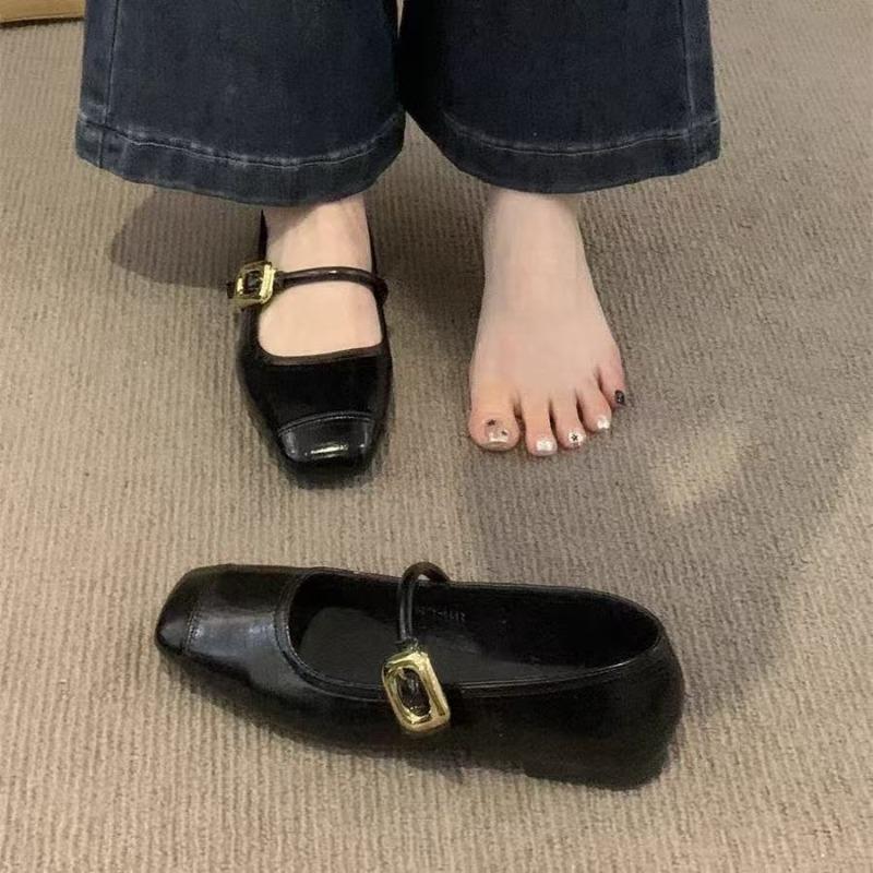 Премиальные ретро туфли Мэри Джейн, туфли с открытым верхом, осенние женские туфли на плоской подошве для ношения с юбками, маленькие кожаные туфли, туфли на мягкой подошве