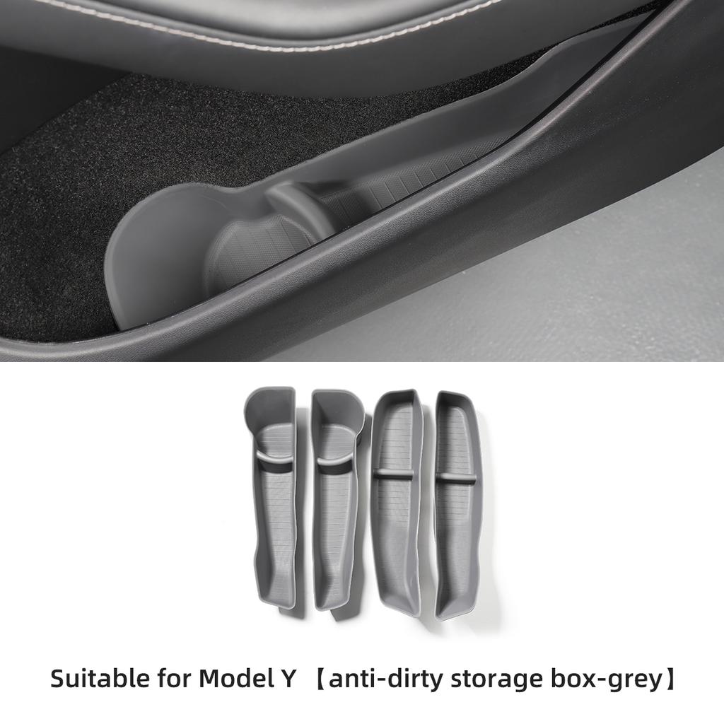 Автомобильный TPE дверной отсек для хранения, высокая боковая коробка для модели Tesla Y, слот для ворот, ящик для хранения, дверной боковой водонепроницаемый органайзер для ремонта