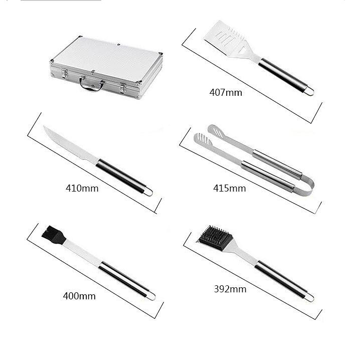 BBQ Grilling Accessories, Stainless Steel Grill Set with Aluminum Case, Grilling Gifts for Men Dad, Grill Tools for Outdoor Grill