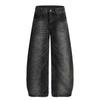 Kisko American Retro Bamboo Pattern Cleanfit Scimitar Jeans for Men and Women, High-End Loose Straight Pants