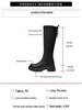 M95005 Long Knight Boots: Simple Zipper, Thick Sole, Height Increase, All-Match for Autumn/Winter.