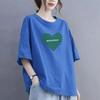 Футболка женская Cotton Love с короткими рукавами, свободные летние топы, новые женские
