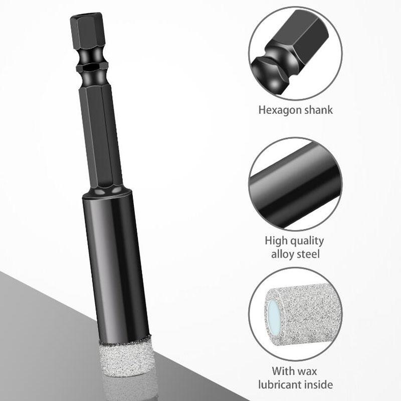 Алмазное сверло с шестигранным хвостовиком, сухое вакуумное сверление, наборы коронок, алмазное сверло для угловой шлифовальной машины, резак для плитки, кольцевая пила, инструменты