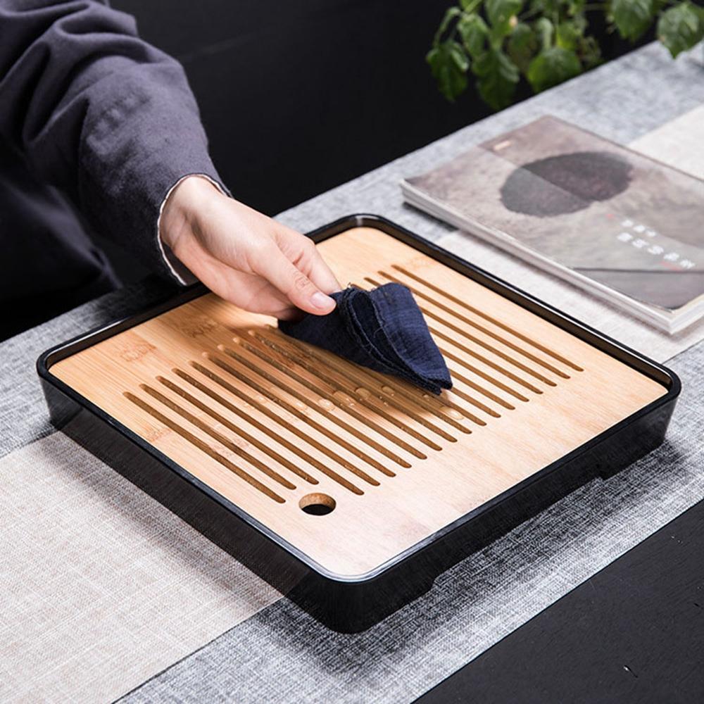Kung Fu Teas Дом и Сад Китайская Посуда для Напитков Сервировочные Бытовые Подносы Бамбуковый Поднос для Чая Хранение Воды