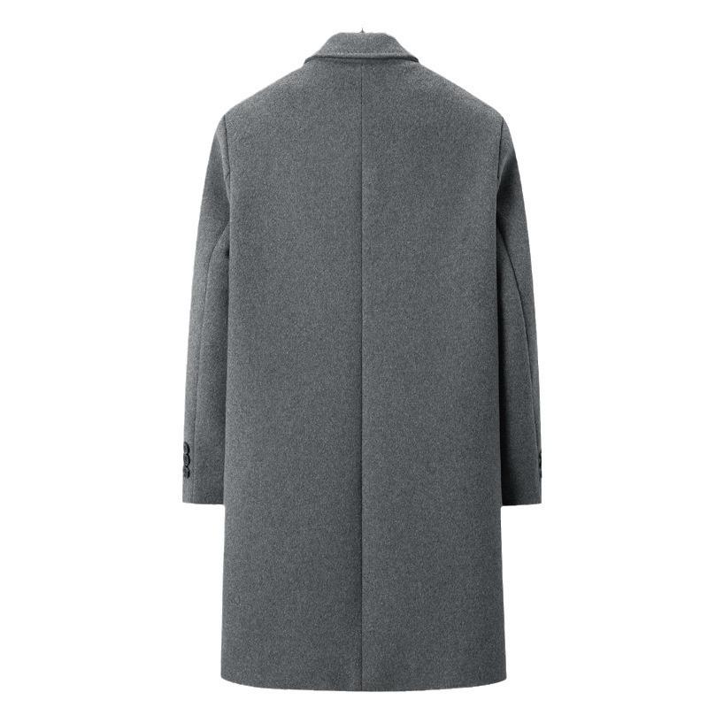 Autumn and Winter New Men's Trench Coat Medium and Long Suit Collar Business Casual Cotton Thickened Coat Men's Coat