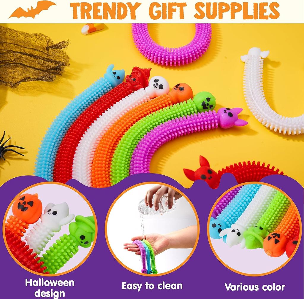 Хэллоуин Растягивающиеся Нити Тыква Призрак Ведьма Браслет Игрушки-антистресс Снятие Стресса Сенсорные Игрушки для Детей Сувениры на Хэллоуин