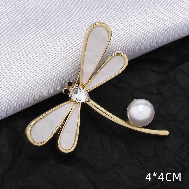 Модная брошь с бантом: Металлические украшения с жемчугом и стразами в виде цветка