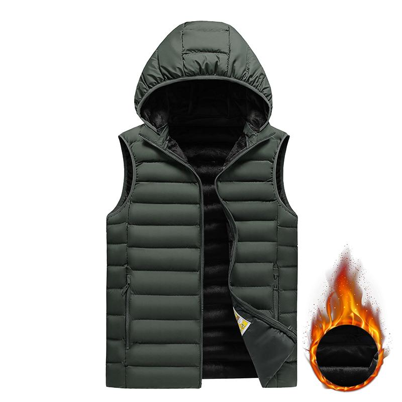 Мужской жилет, зимняя непромокаемая теплая мужская куртка без рукавов, модный повседневный жилет с капюшоном, мужской осенний утепленный жилет