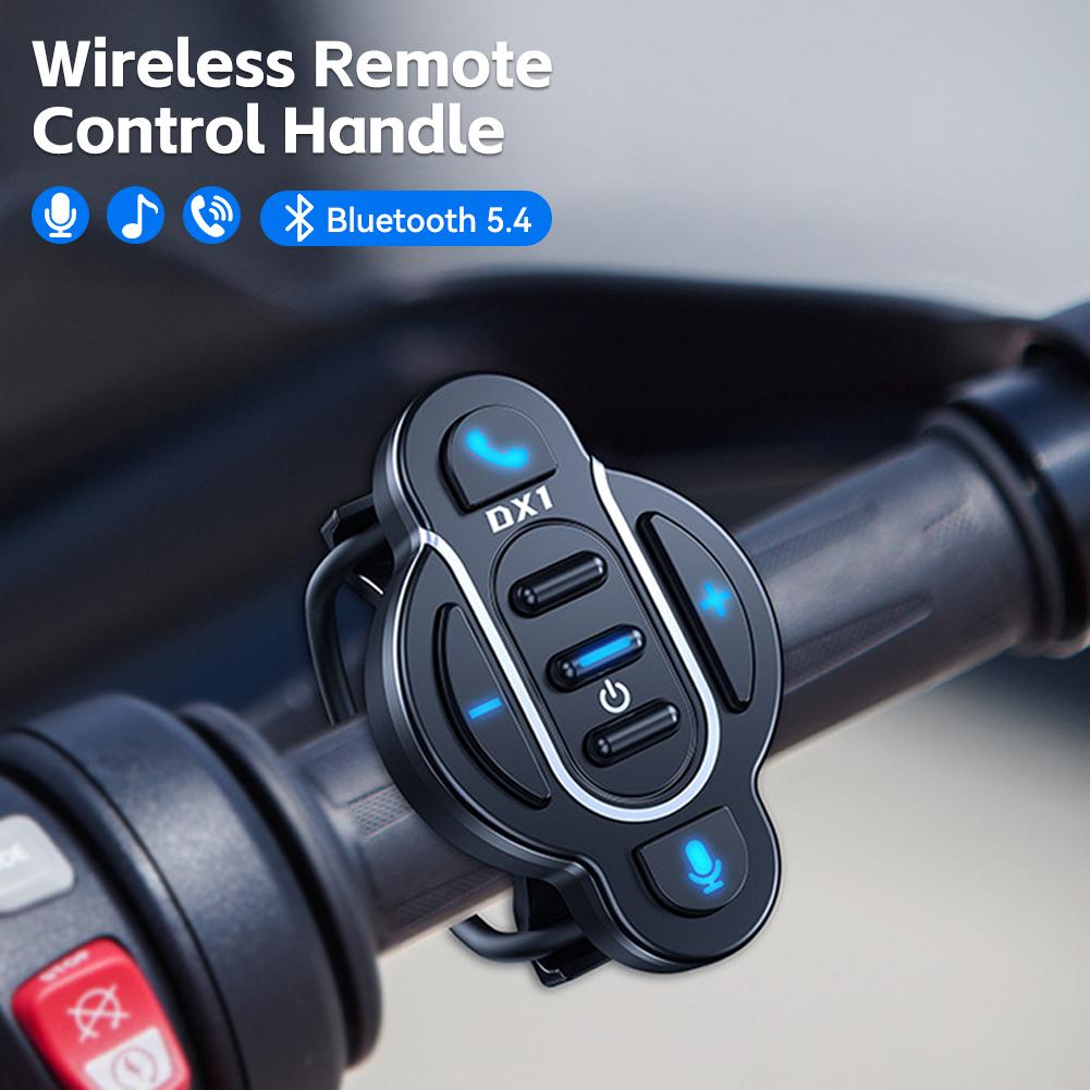 Bluetooth 5.4 руль мотоцикла умный пульт дистанционного управления водонепроницаемый беспроводной медиа-контроллер для шлема наушники велосипед