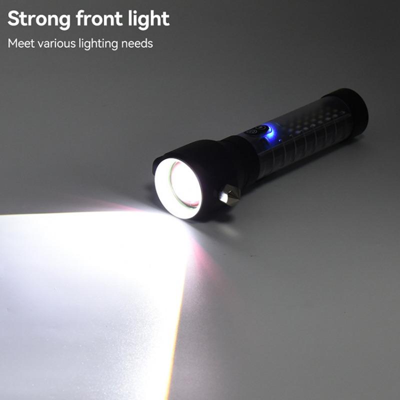 Telescopic Zoom Flashlight Rechargeable Portable Multifunctional Outdoor Strong Light Flashlight