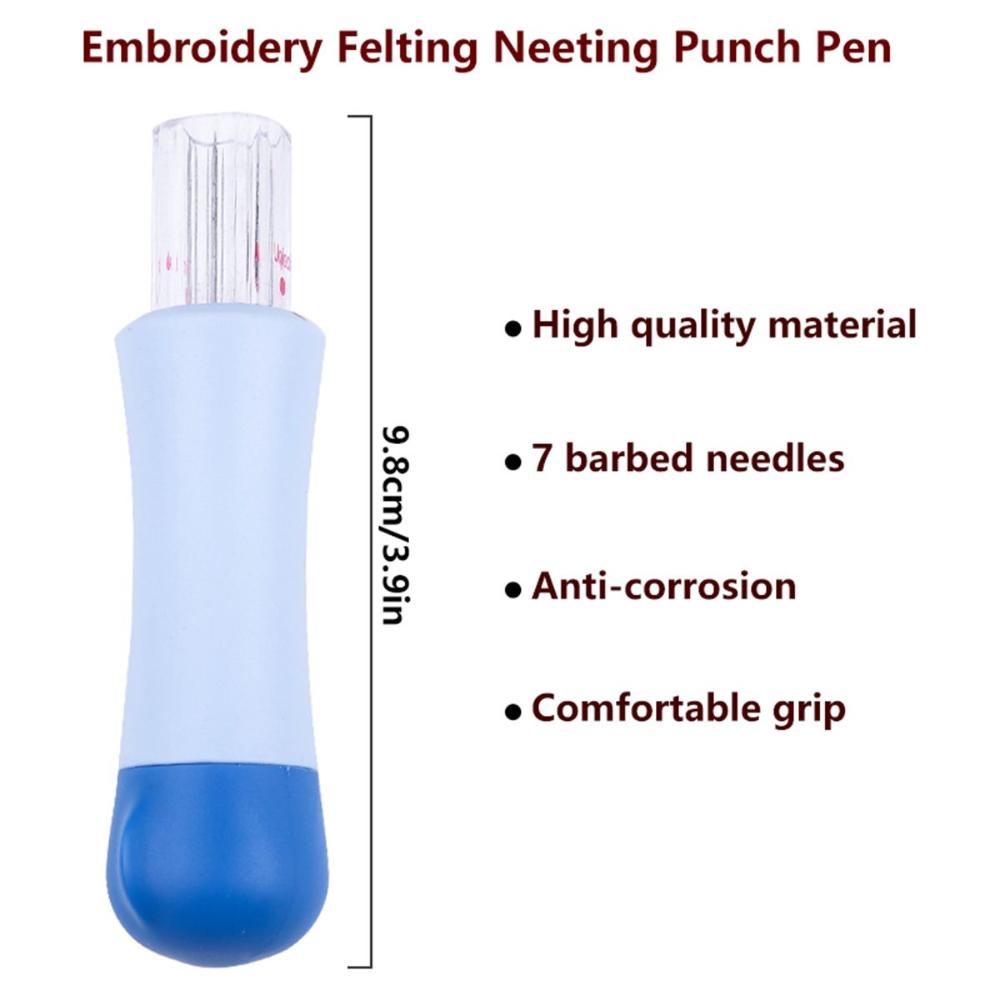 Needles DIY Craft Plastic Handle Embroidery Accessories Felting Needle Punch Tool Wool Felt Stitch