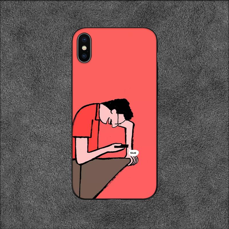 Чехол для телефона Jean Jullien Art для iPhone 11 12 Mini 13 14 Pro XS Max X 8 7 6s Plus 5 SE XR Shell