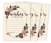 Inkdotpot Set of 50 Wishes for The Bride & Groom Floral Advice Cards Rustic Wedding Décor Game, Guestbook Alternative 5x7 Inches