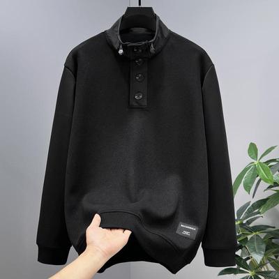 Мода осень больших размеров 5XL-11XL, мужская одежда, толстовки оверсайз, топы с высоким воротником и длинным рукавом, повседневные мужские пуловеры