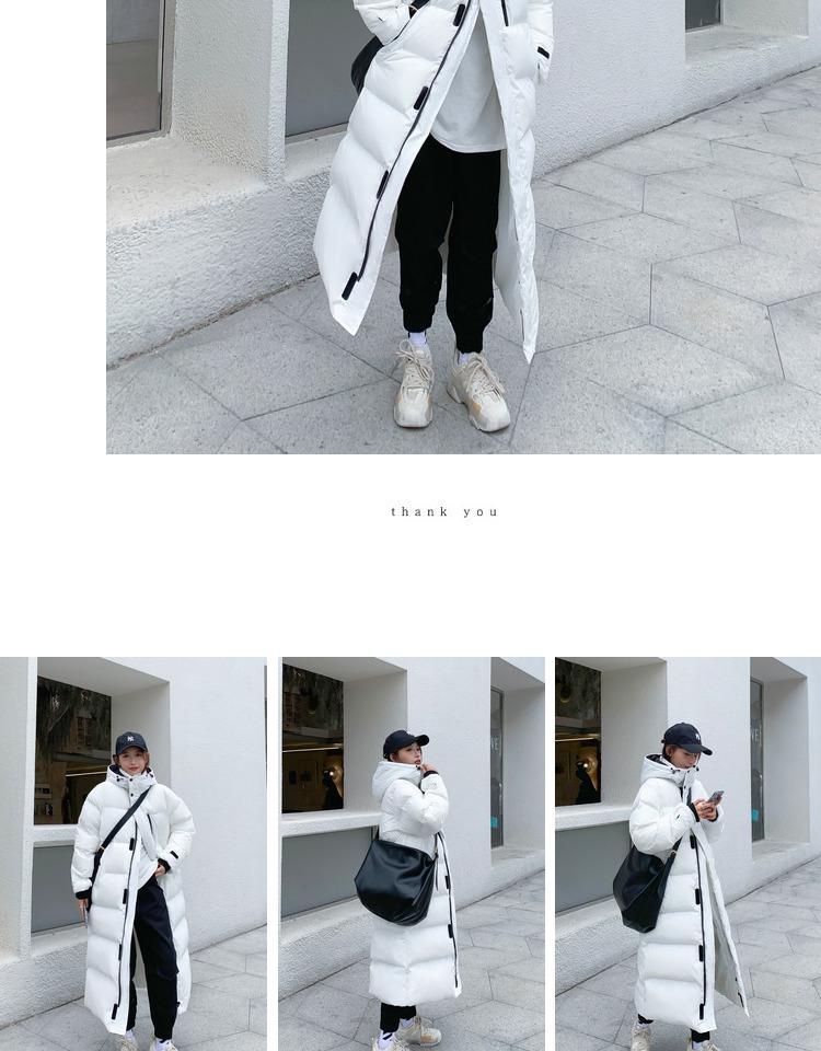 2024 Очень длинное пуховое пальто оверсайз в корейском стиле выше колена