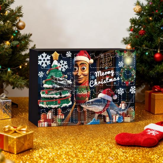 Advent Calendar 2025 Acrylic Christmas Countdown Calendar with 24 Unique Mini